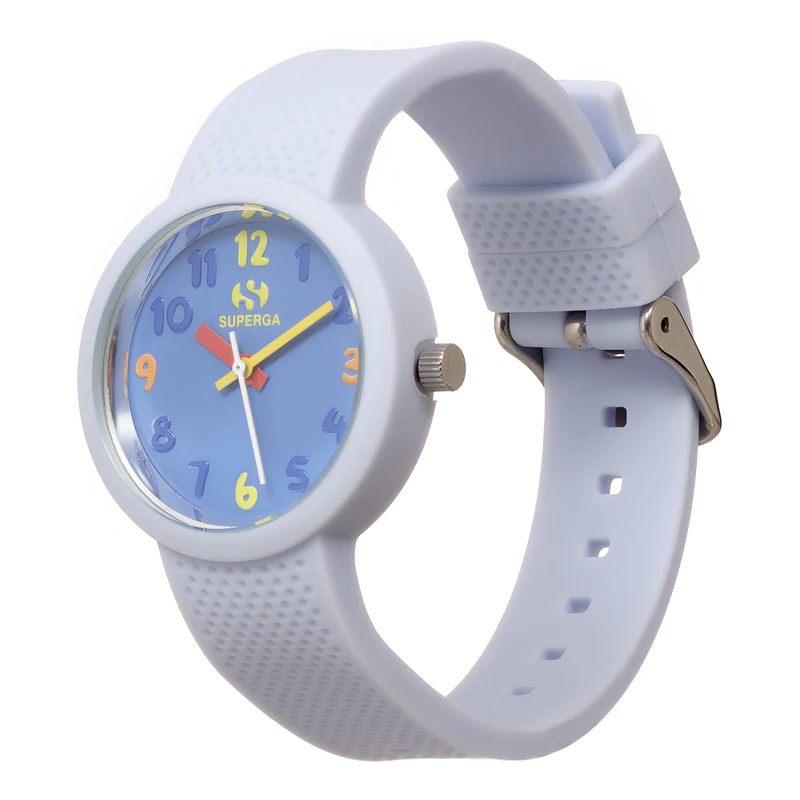 Superga | Orologio Bambino | Quadrante celeste | Cinturino silicone | Cassa 34mm
