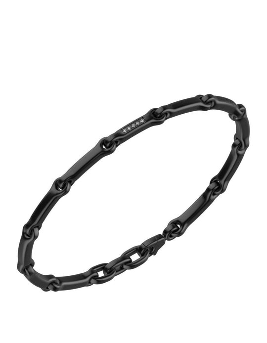Bikkembergs | Bracciale Uomo | Hammer | Acciaio nero | Diamanti bianchi