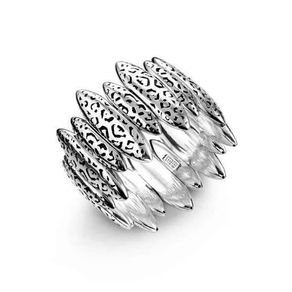 Giovanni Raspini Bracciale Donna Scudo Masai|Argento 925 & Smalto|Doppia Molla