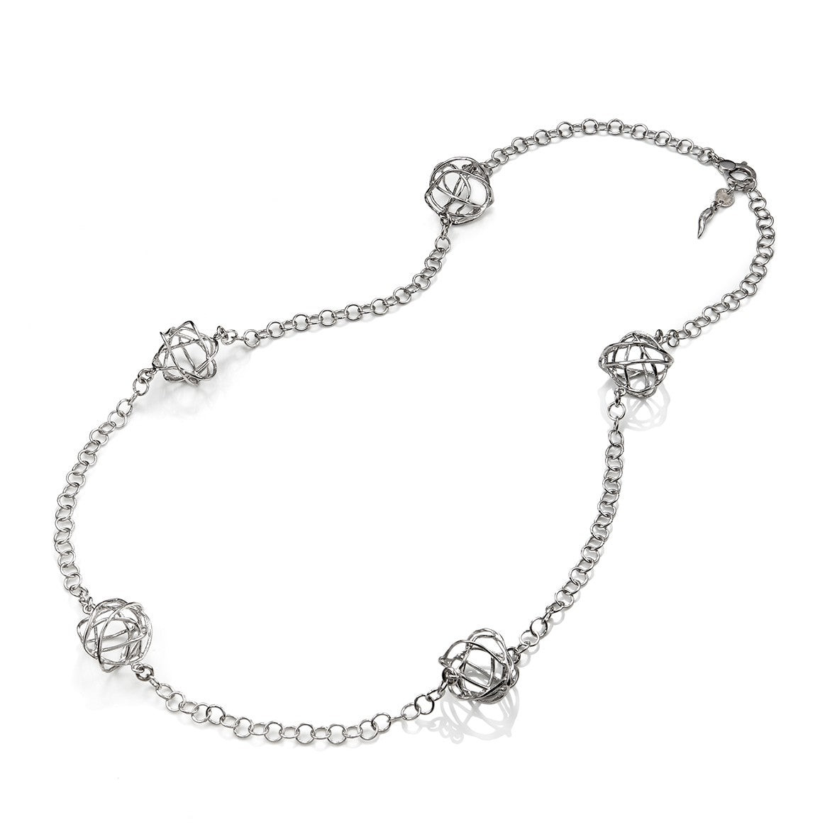 Giovanni Raspini Collana Longuette Intrecci | Argento 925 | Chiusura regolabile