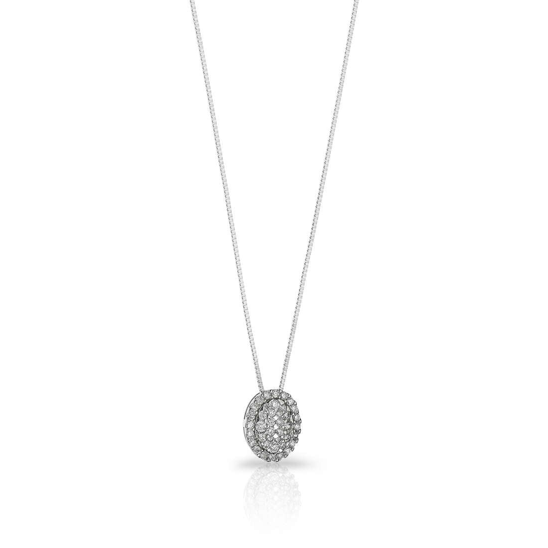 Comete Collana Donna Girocollo Diamanti | Oro Bianco 750‰ | 23 Pt