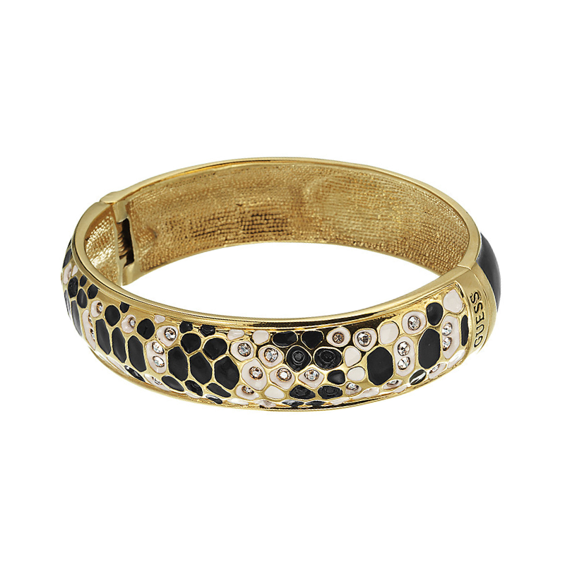 Guess | Bracciale Donna | Effetto Pitonato | Dorato | Cristalli
