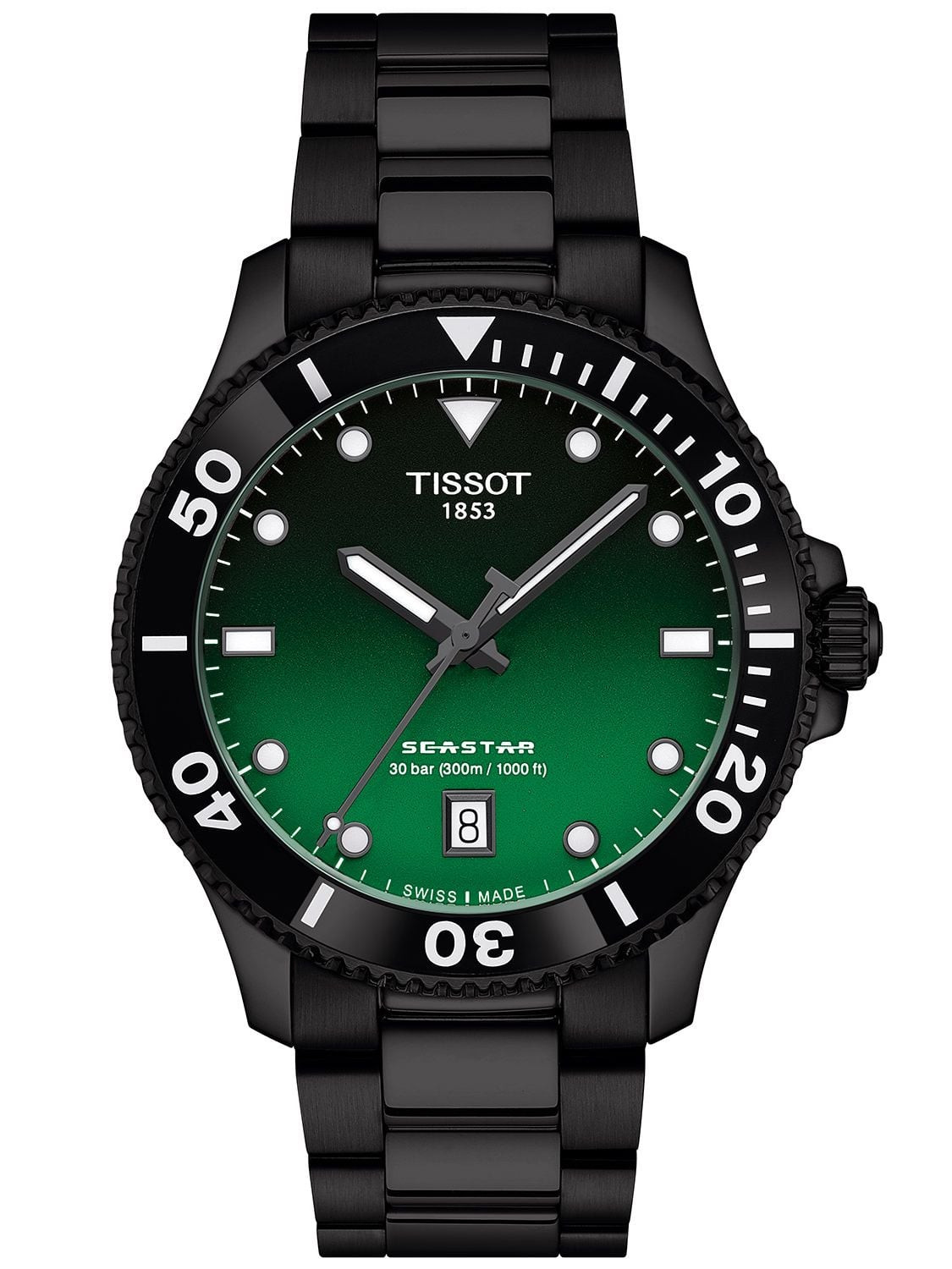 Tissot Seastar 1000 Quartz Unisex 40 mm Verde e Nero