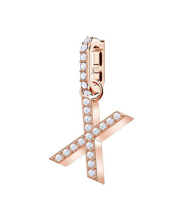 Swarovski Charm Remix Collection X | Placcato Oro Rosa | Pavé Clear Crystal