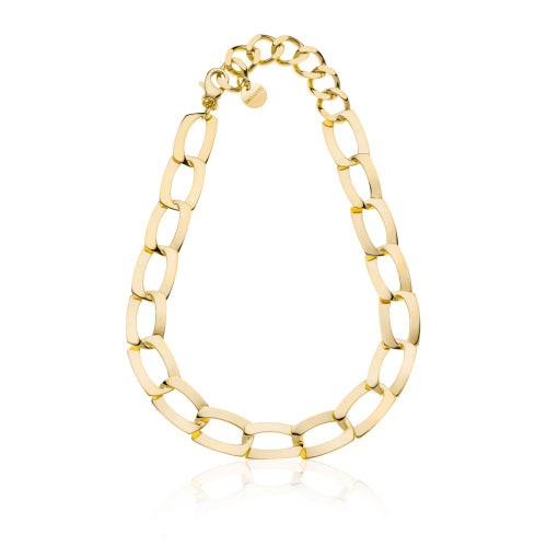 UNOAERRE | Collana Donna | Catena Piatta Maglie Squadrate | Metallo