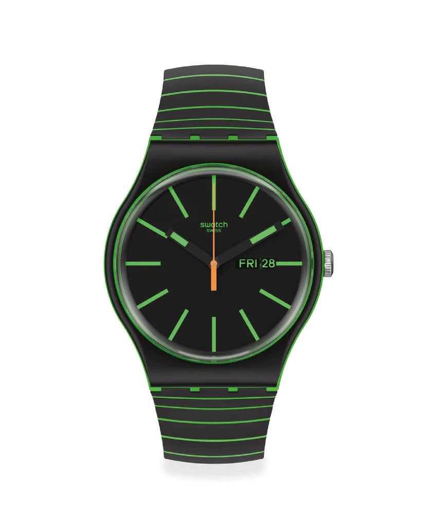 Swatch Glow This Way Orologio Unisex Verde 41 mm