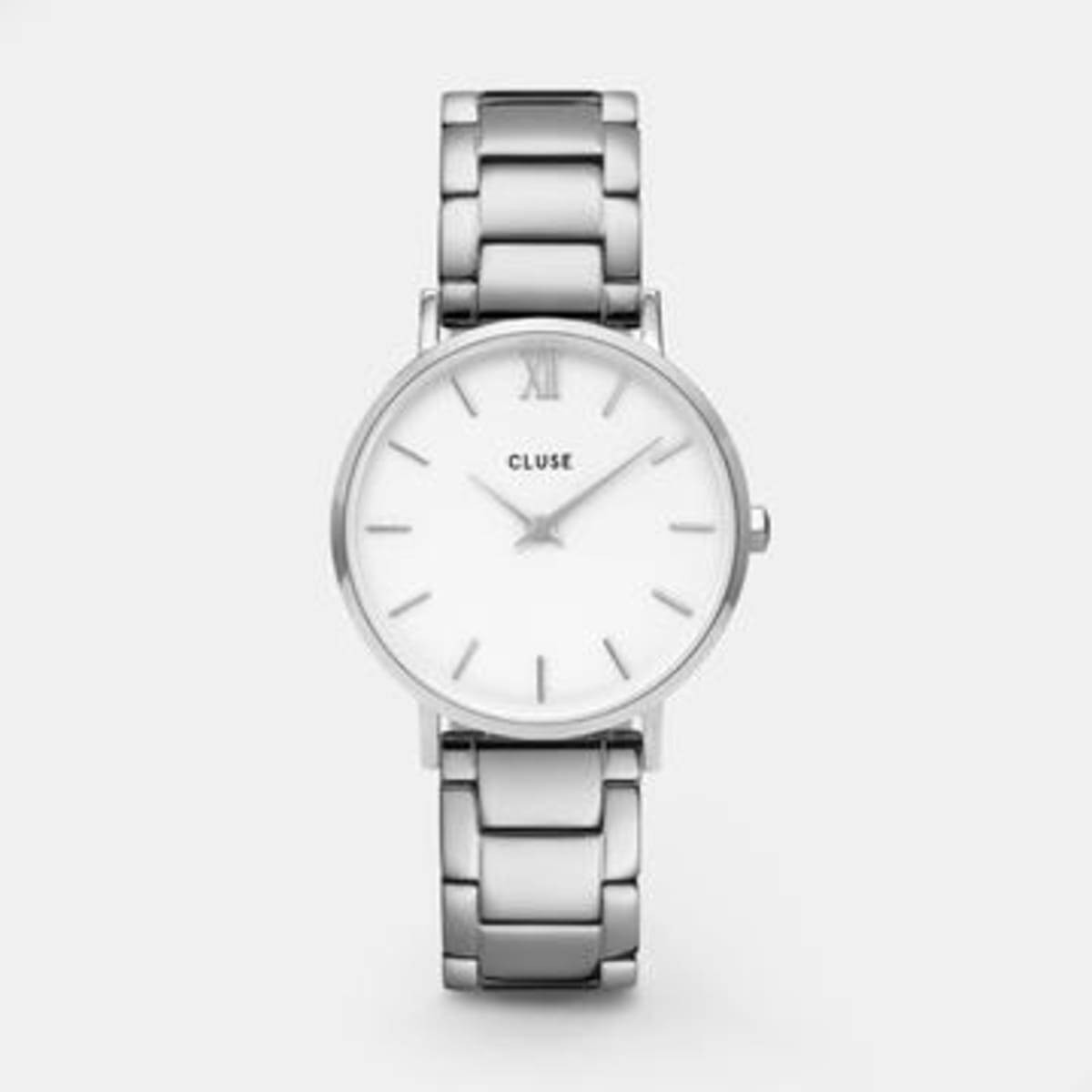 Cluse Orologio Donna Quadrante Bianco 33 mm | Acciaio Inox | Collezione Minuit