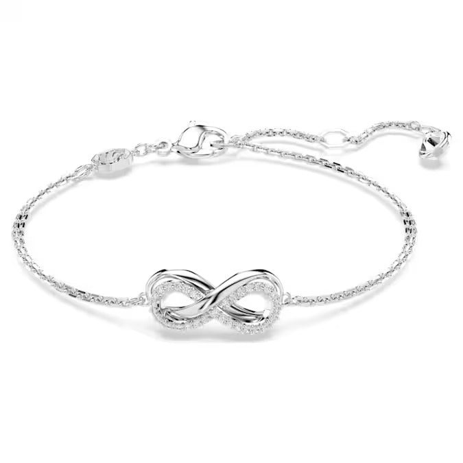 Swarovski Bracciale Donna Infinito | Rodio e Cristalli | Lung.15.5-20.5cm