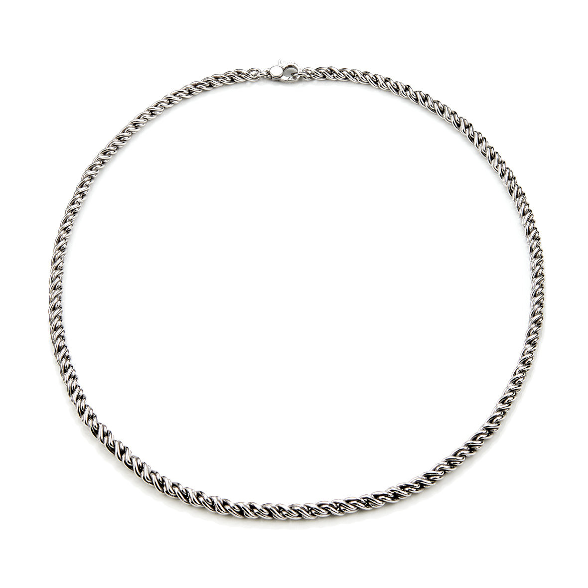 Giovanni Raspini Collana Donna Treccia 50 cm | Argento 925 | Moschettone