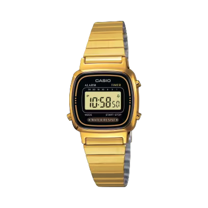 Casio | Orologio Uomo | Digitale retrò dorato | Acciaio | LED