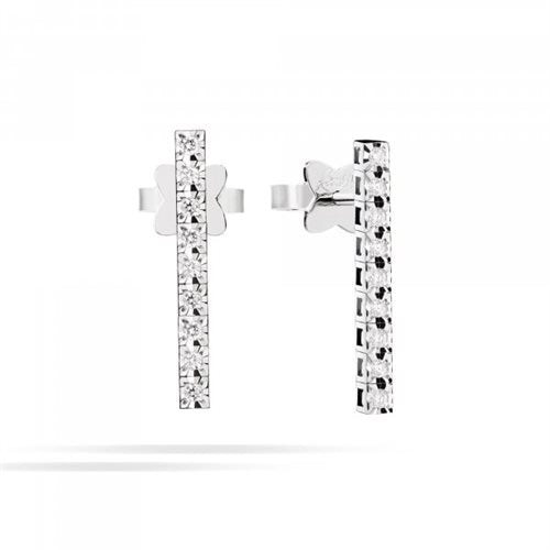 Recarlo Orecchini Donna Fantasia | Oro Bianco 18 kt | Diamanti 0,16 ct