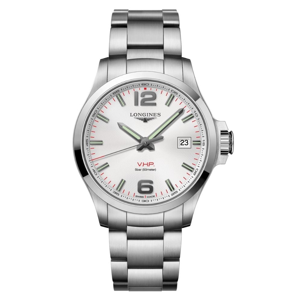 Longines Orologio Uomo Solo Tempo V.H.P. | Acciaio Inox | Vetro Zaffiro