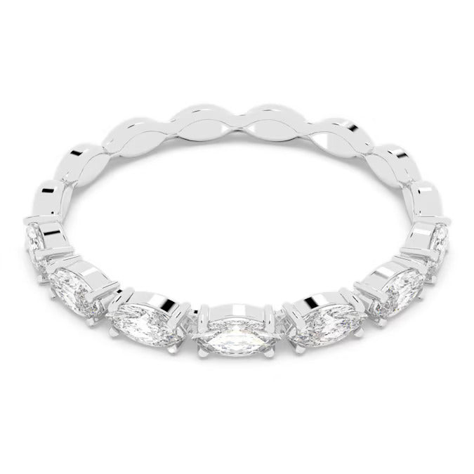 Swarovski Anello Donna Cristalli Marquise | Placcatura Rodio | Design Minimal