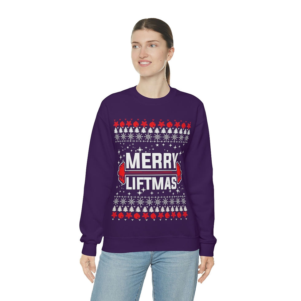 Miniatura: Merry Liftmas  - Christmas Sweatshirt, Festive Shirt, Gym Lover Gift, Funny ...