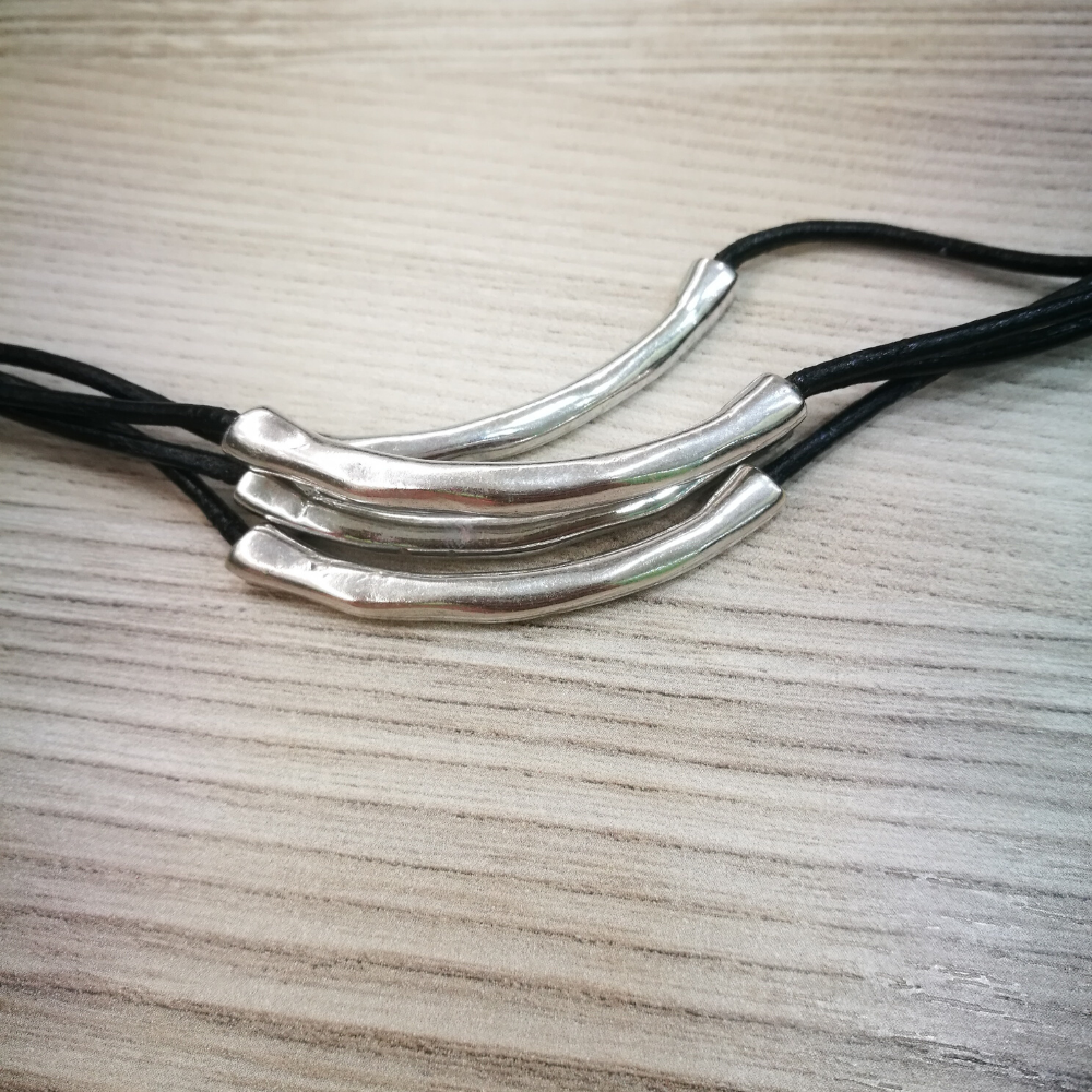 Madness Bracciale Donna Kali | Pelle & Argento | Multisfili