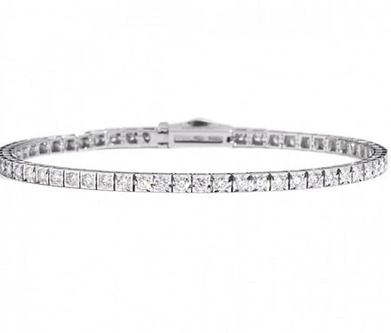 Recarlo Bracciale Tennis Diamanti 0,30 Ct | Oro Bianco 18kt | Taglio Brillante
