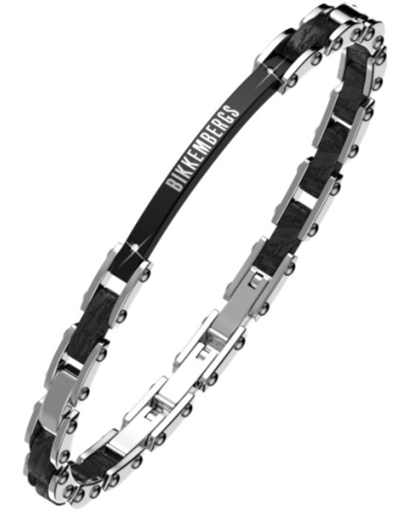 Bikkembergs | Bracciale Uomo | Diamanti naturali | Acciaio 316L e Ebano | Wild