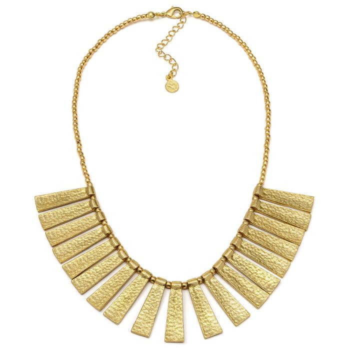 VESTOPAZZO Collana Donna Raggiera Eco | Ottone Riciclato | Regolabile 40+6cm