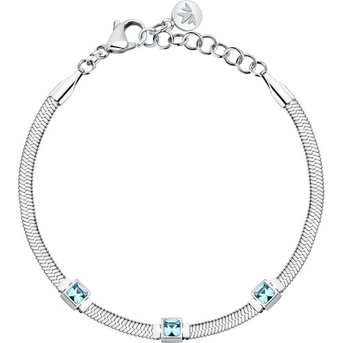 Morellato Bracciale Donna Gioia in Acciaio Silver con Cristalli Azzurri