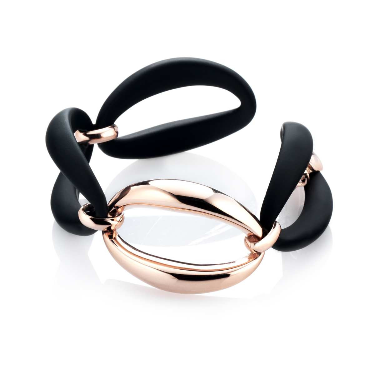 Marcello Pane Bracciale Donna Ovale SoftTouch | Argento rosé 925 | 20 cm
