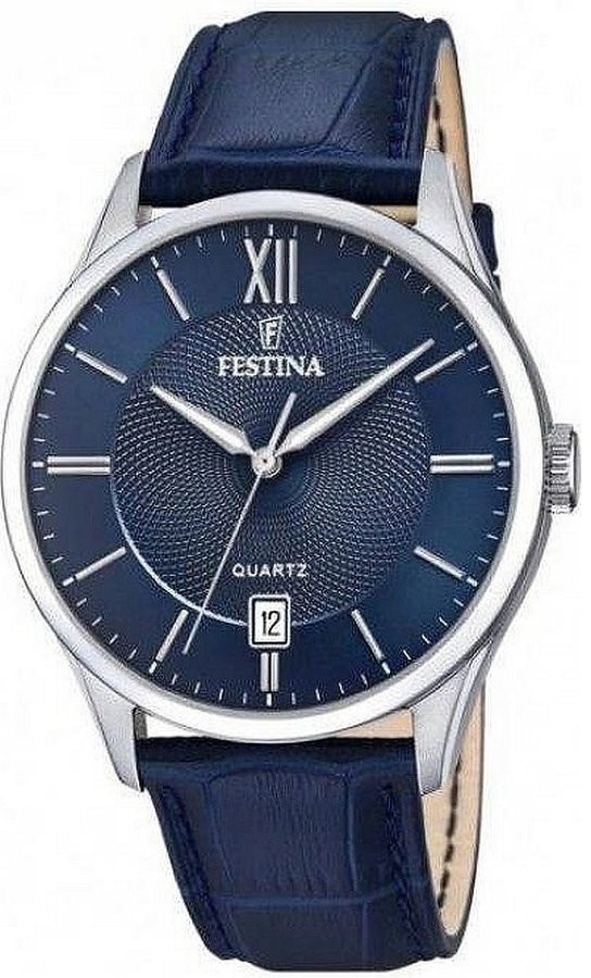 Festina Classic Bracelet Orologio Blu Pelle da Uomo