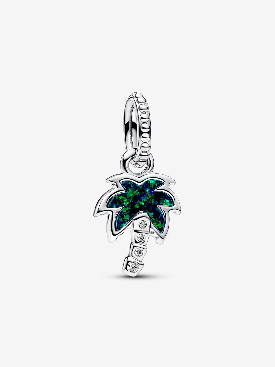 Pandora charm pendente palma opale in argento