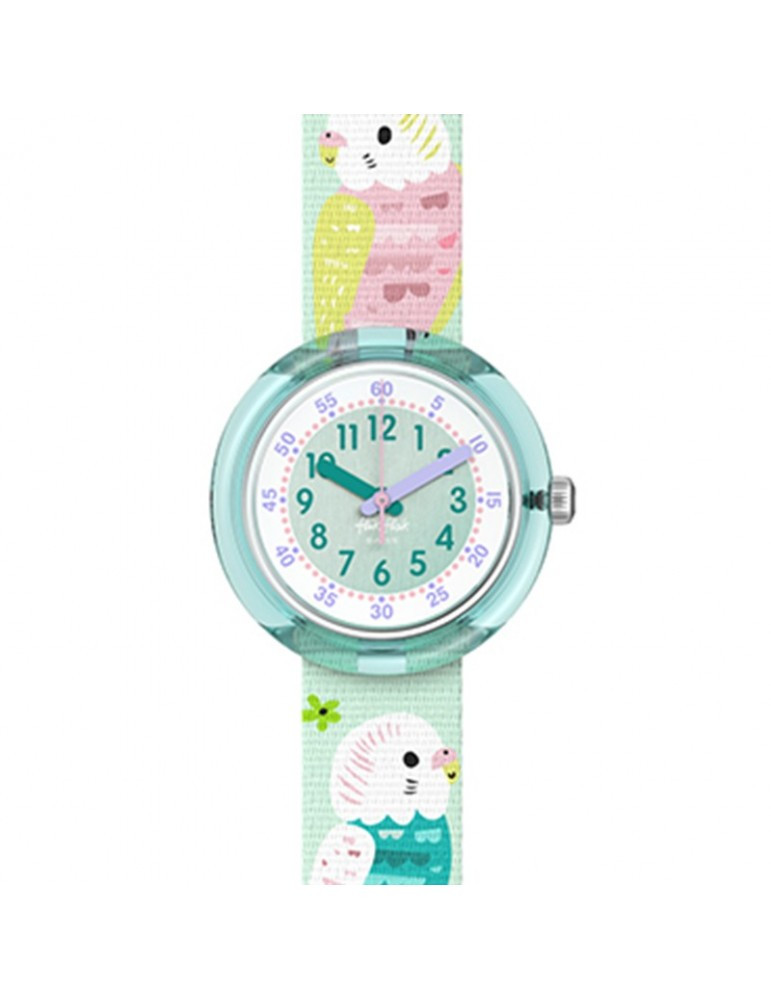 Flik Flak | Orologio Bambina | Pappagallini verdi | Cassa trasp. | Quarzo 30m