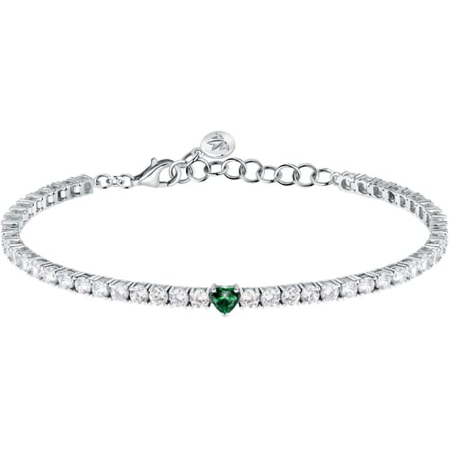 Bracciale Morellato Tesori in argento 925 tennis con zirconi bianchi e cuore