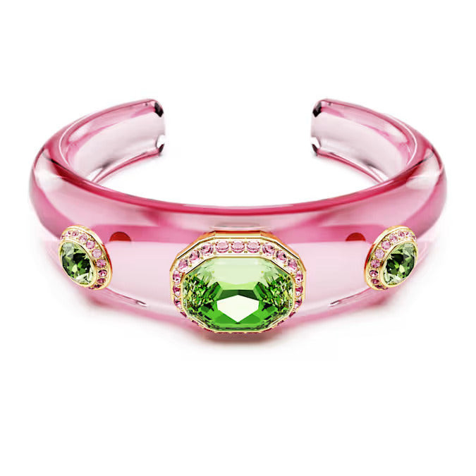 Swarovski Bracciale Donna Dulcis Rosa Rigido Aperto | Cristalli&Oro | Astuccio