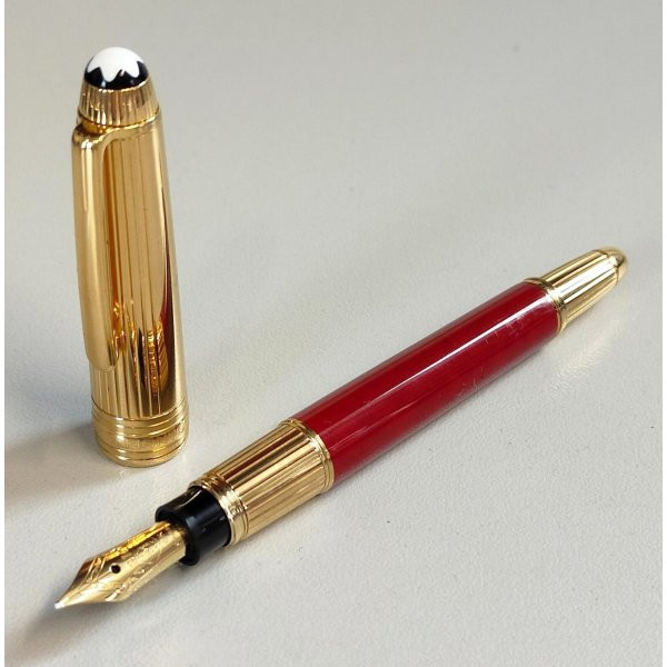 Montblanc Penna Stilografica Hommage Mozart | Resina Corallo | Pennino Oro 18k