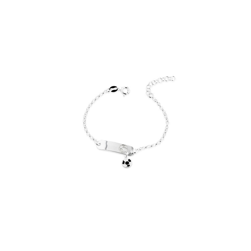 Marcello Pane Bracciale Bimbo in Argento con Targhetta e Ciondolo