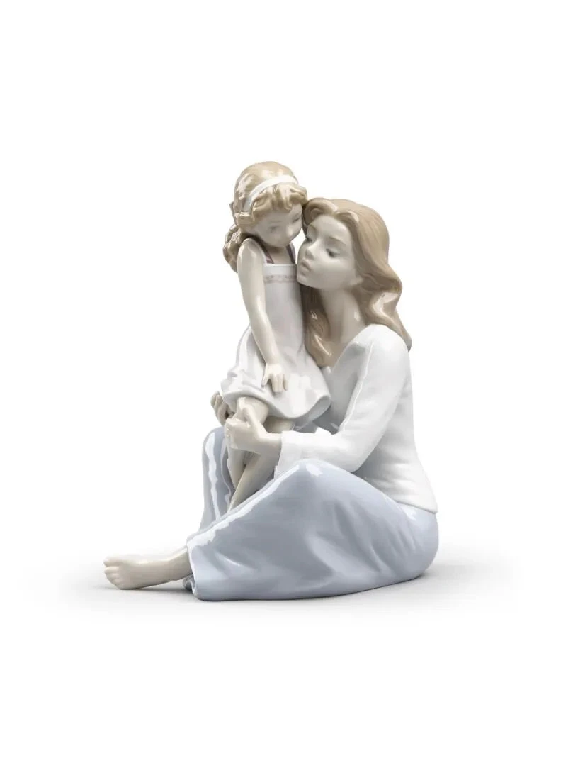 Lladrò Scultura La Mia Bambina Legame Madre-Figlia | Porcellana | 27 cm