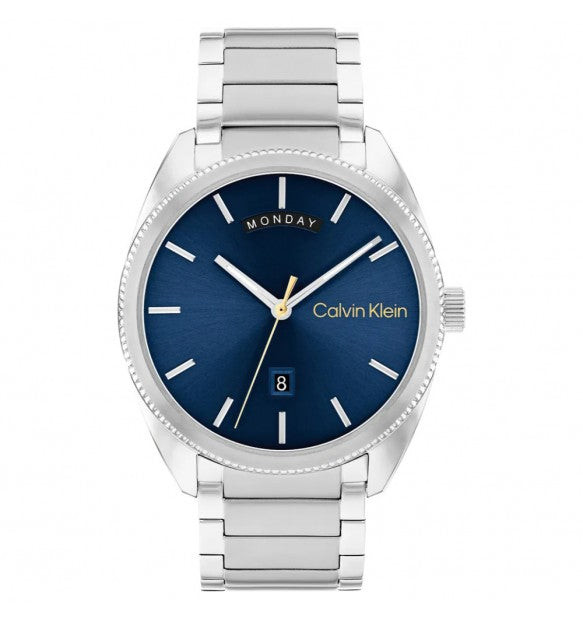 Calvin Klein Orologio Uomo Solo Tempo Progress | Acciaio Inox | Quadrante Blu