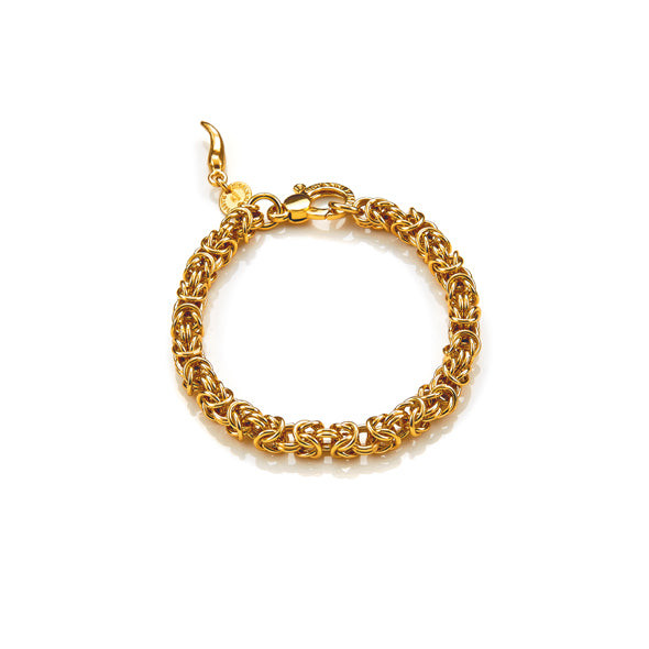 Giovanni Raspini Bracciale Donna Mini Bizantina Oro | Argento 925 | Artigianale