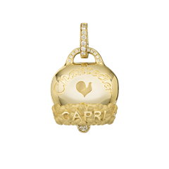 Chantecler Ciondolo Donna Campanella Fortuna | Oro Giallo 18Kt | Diamanti 0,18ct