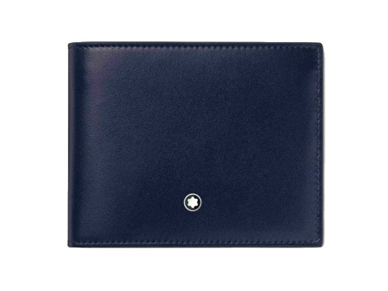 Montblanc Portafoglio Meisterstück 6 Scomparti Blu