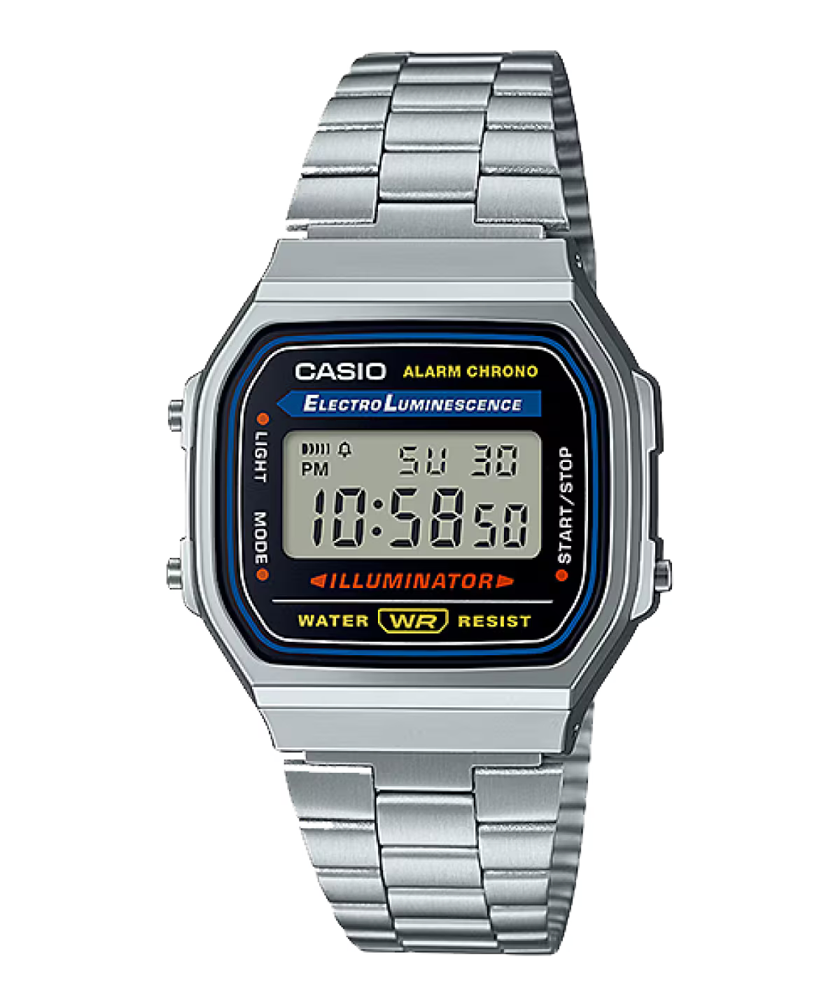 Casio A168WA-1YES digitale acciaio