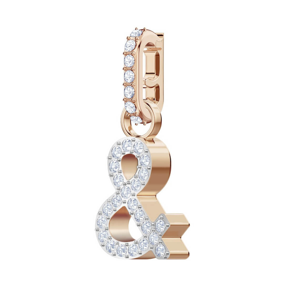 Swarovski Charm & Pavé Cristalli Trasparenti | Oro Rosa Placcato | Clip Remix