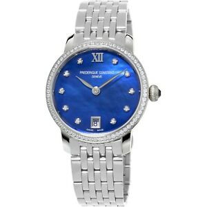 Frederique Constant Orologio Donna Slimline Moonphase | Acciaio | Diamanti