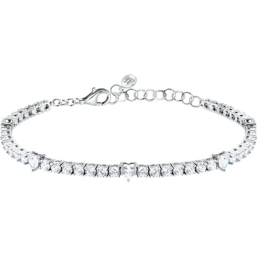 Bracciale Morellato Tesori in argento sostenibile con zirconi bianchi e cuore