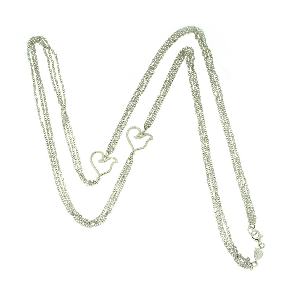 Chantecler Collana Donna Tripla 80 cm | Argento 925 | Galletto Iconico