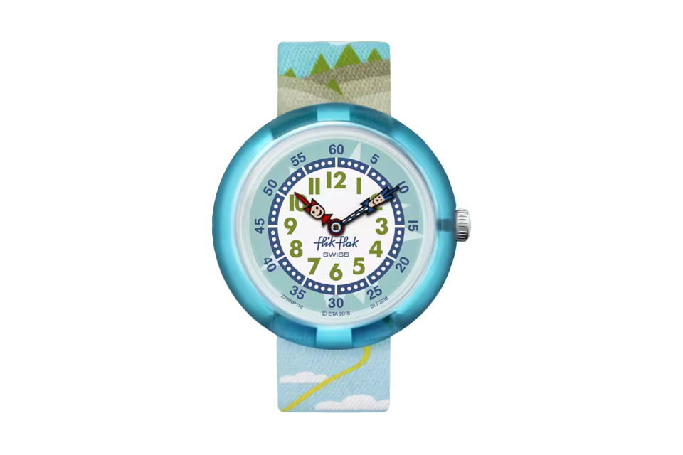 Flik Flak Orologio Bambino Parabeaver | Plastica Turchese | Quarzo Svizzero