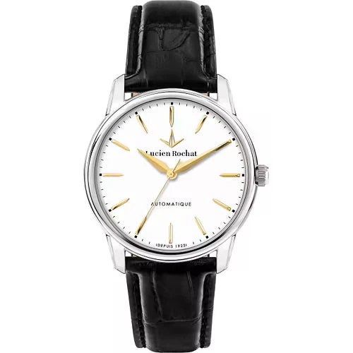 Lucien Rochat Orologio Uomo Automatico Iconic In Pelle Nera
