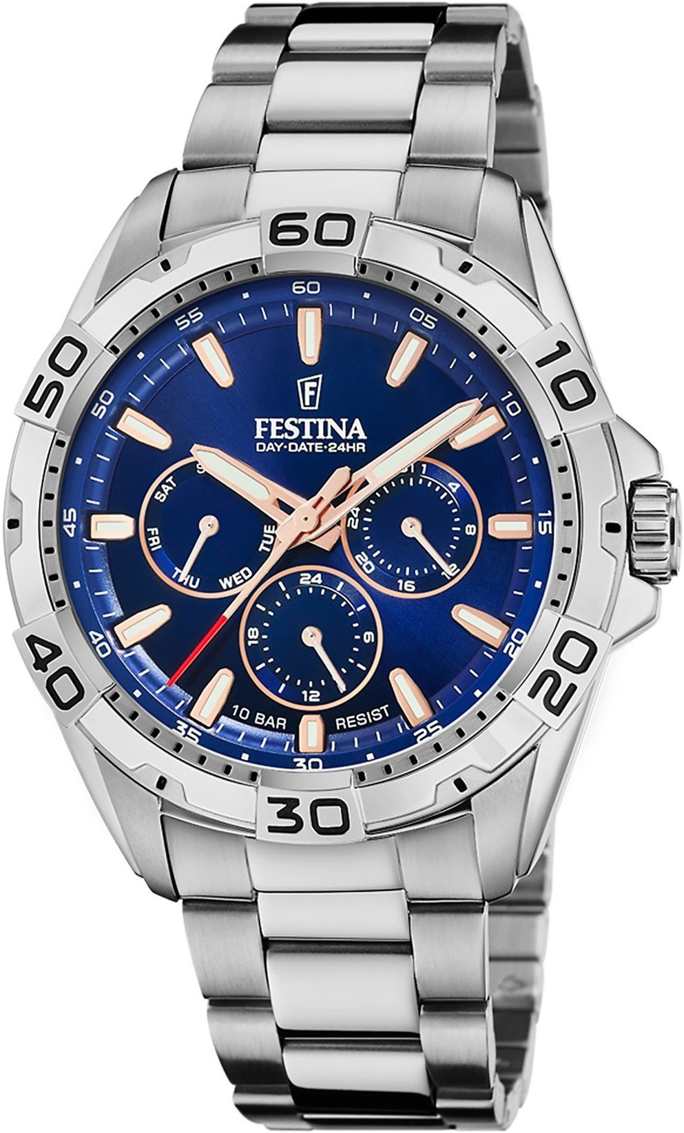 Festina Orologio Uomo Multifunction Blu Acciaio