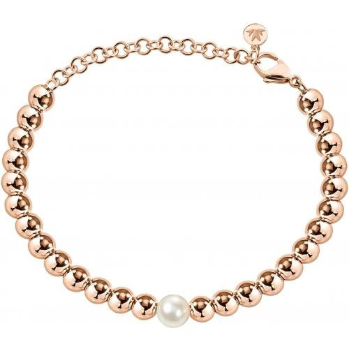 Bracciale Morellato Donna Gioia in Acciaio Oro Rose con Perla