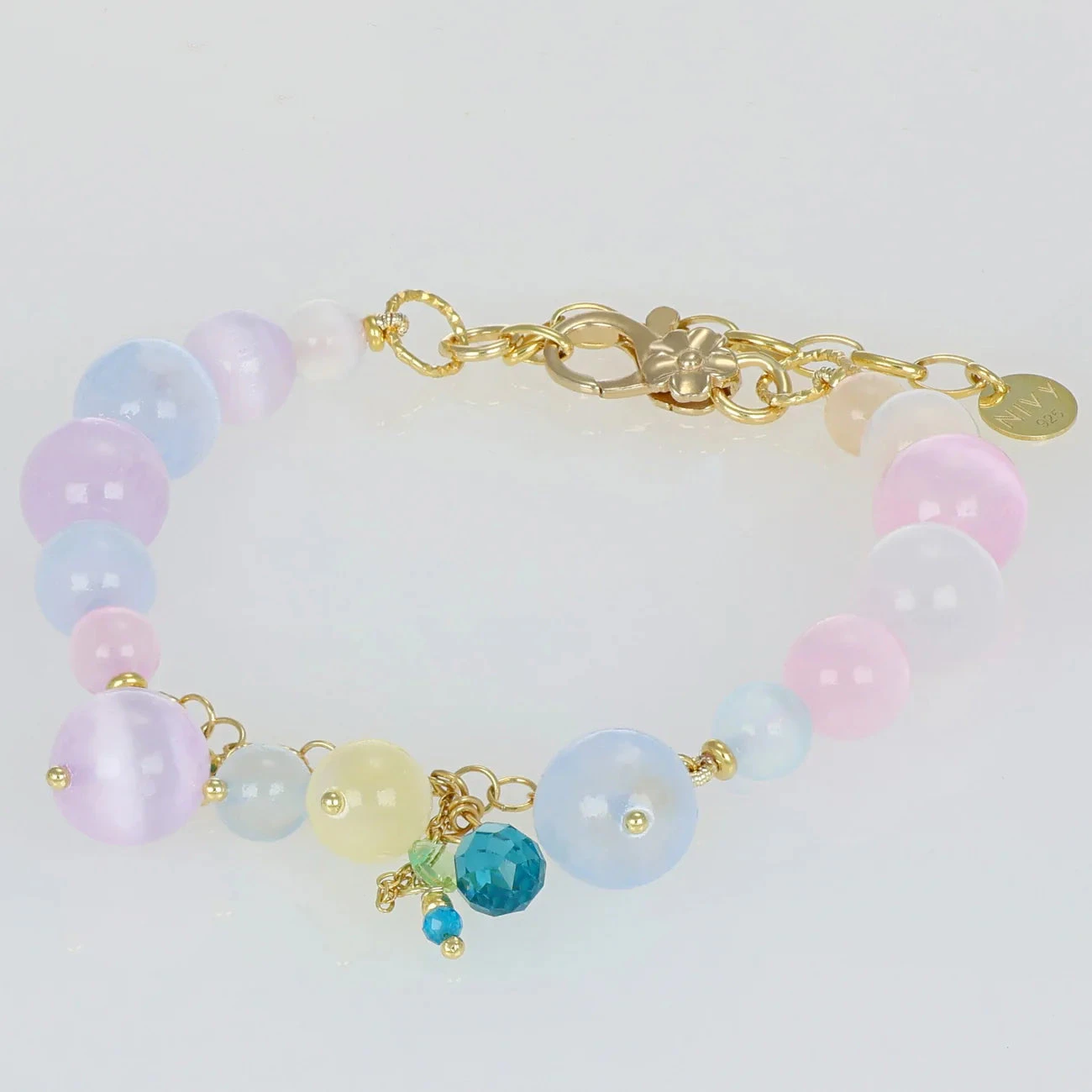 NIVY Bracciale Evelina con Pietre Pastello in Argento 925