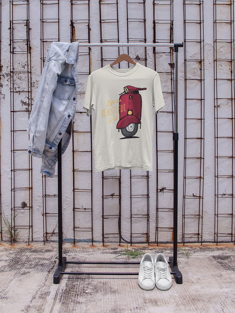 Miniatura: Vintage Vespa Style Scooter T-shirt, in Mod We Trust Shirt, Vintage Aestheti...
