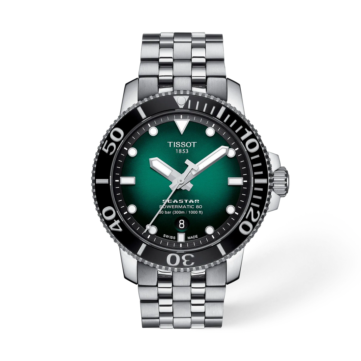 Tissot Seastar 1000 Powermatic 80 Automatico Uomo 43 mm Verde