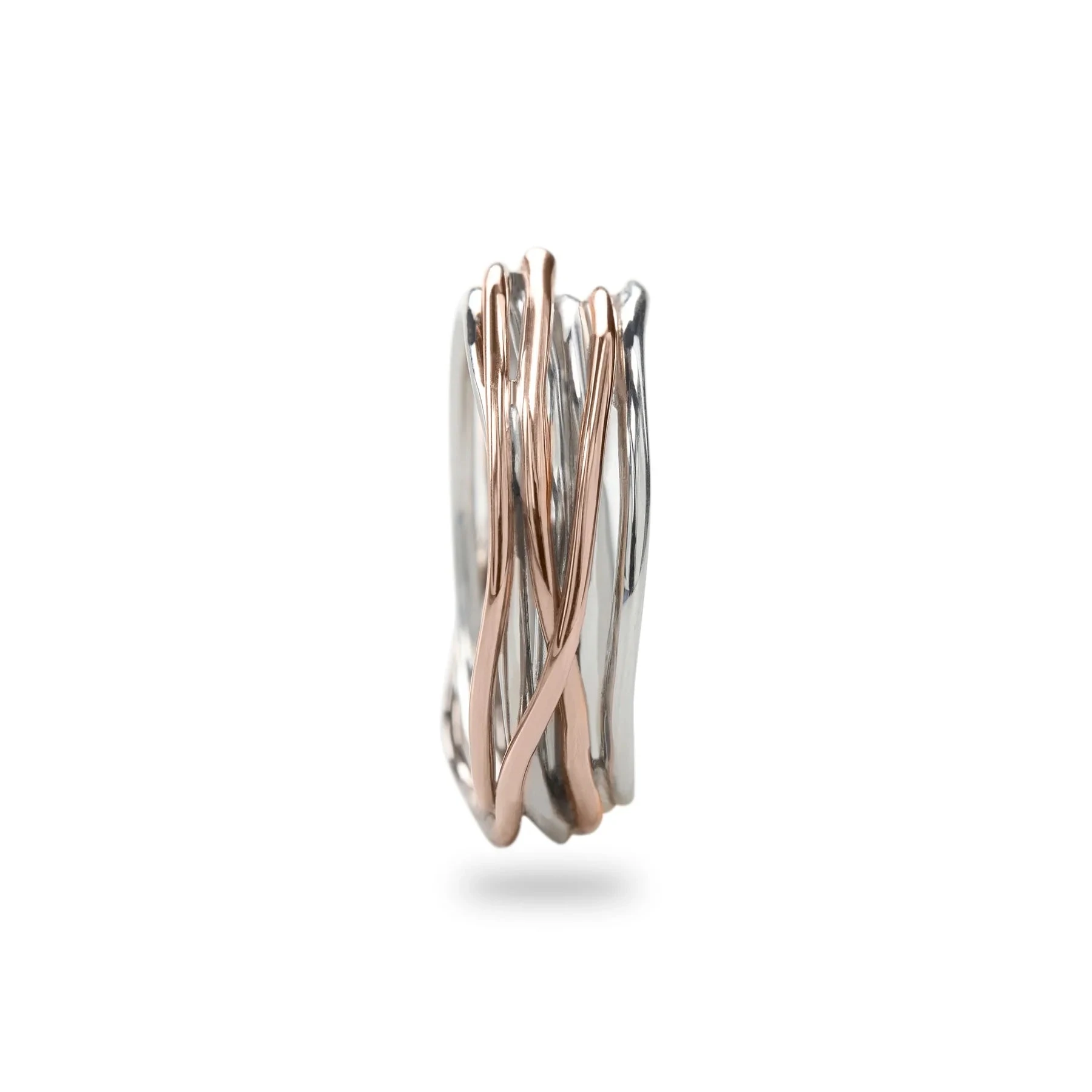 Filo Della Vita By Rubinia Anello Donna 7 Fili | Argento925/OroRosa9kt | Classic