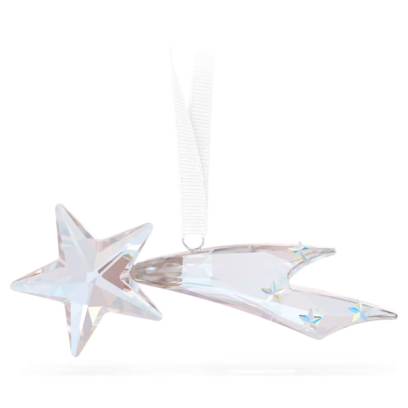 Swarovski Stella Cometa Aurora Borealis | Cristallo & Metallo | Nastro Bianco